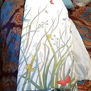 Beautiful satiny butterfly shower curtain